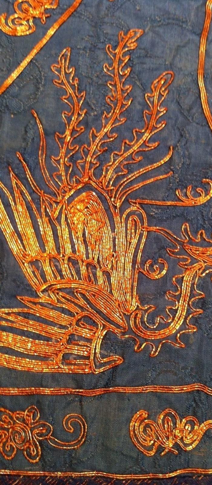 清中晚期皇后皇妃用盘金丝云披肩_清中晚期皇