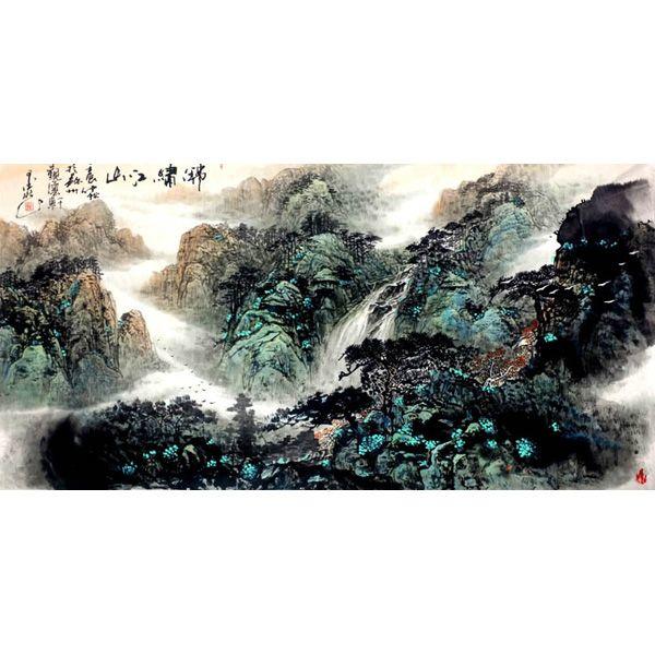 作者:徐墨然 山水 《锦绣江山》70x136cm-_作