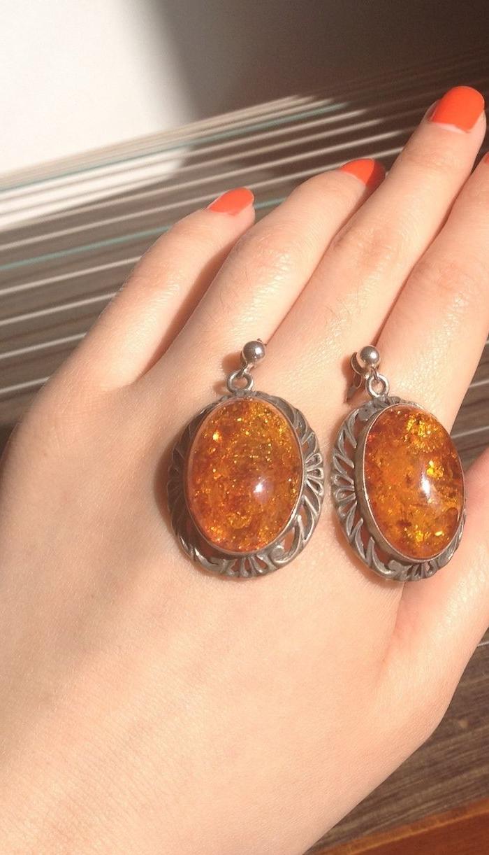 琥珀耳环_琥珀耳环鉴定_来自藏友粽拉拉_珠宝