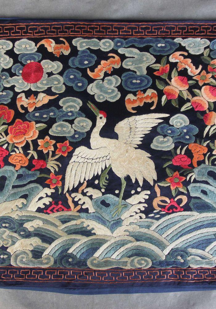 醉墨轩藏 清代一品文官补子_醉墨轩藏 清代一