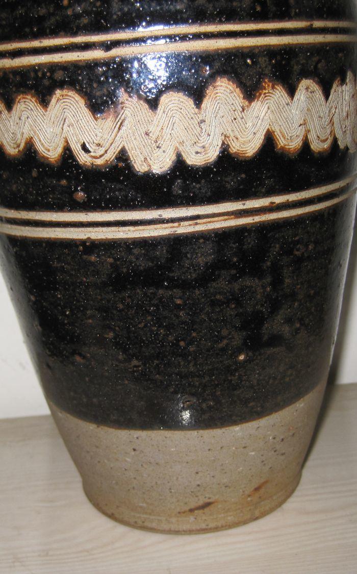 明黑釉水泼炫纹锁口梅瓶_明黑釉水泼炫纹锁口