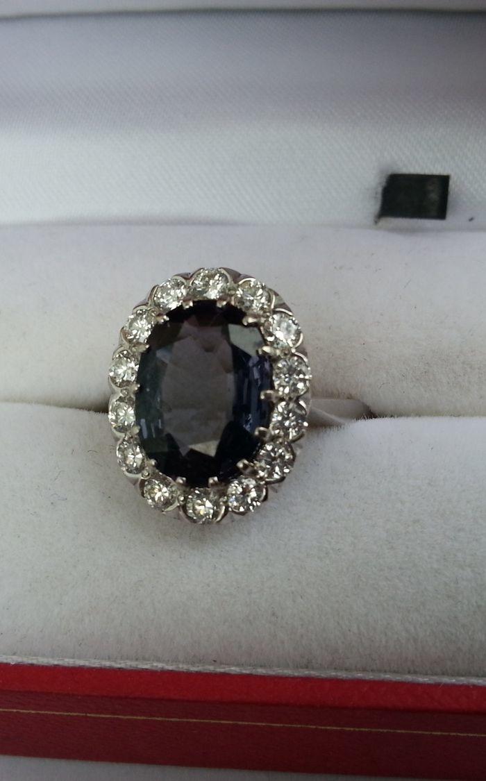 蓝宝白金钻戒!_蓝宝白金钻戒!鉴定_来自藏友li