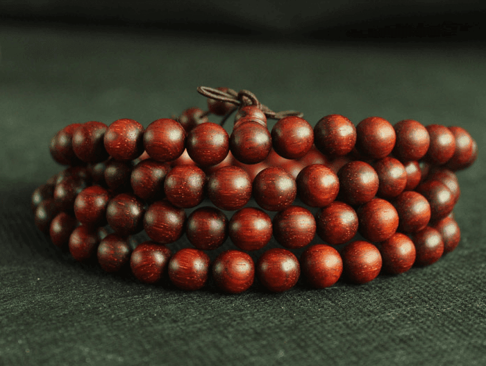 吕德福印度正宗老料满金星小叶紫檀手串 108颗