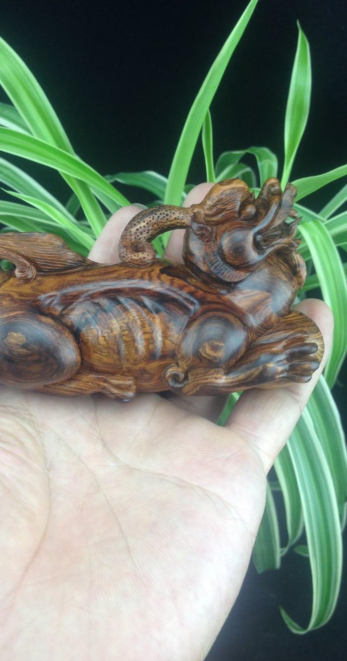 海南黄花梨貔貅手把件 雕刻精湛 把玩必备_海