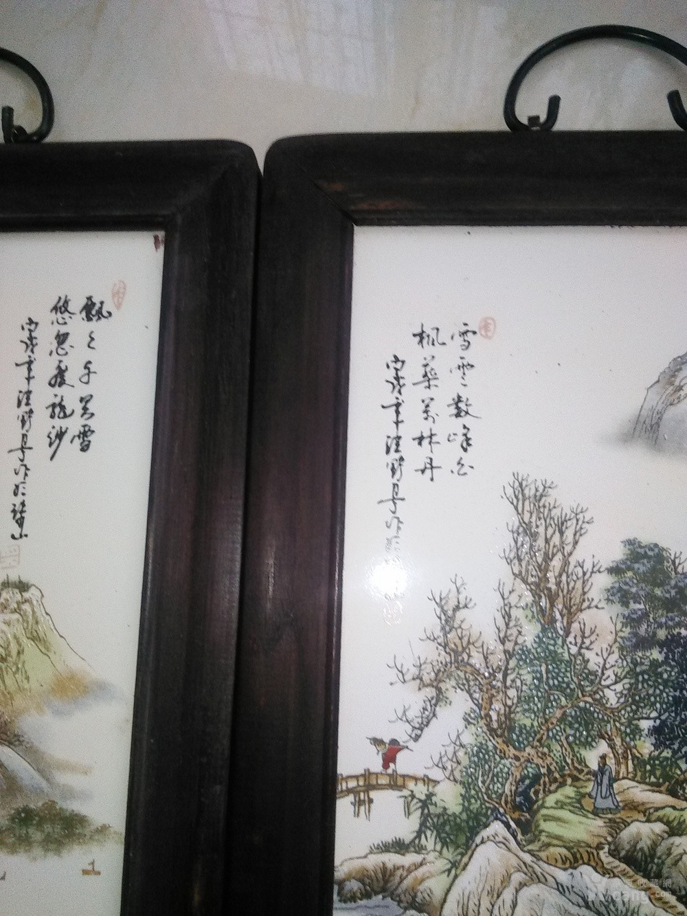 王野亭珠山八友瓷板画