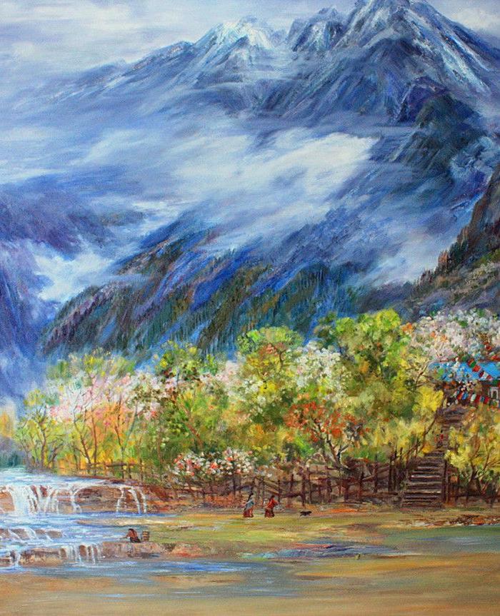 大幅油画,林芝之春,估价出售_大幅油画,林芝之