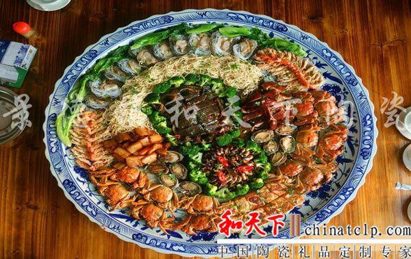 找可以耐高温蒸汽大盘子 青花瓷大盘子_找可以