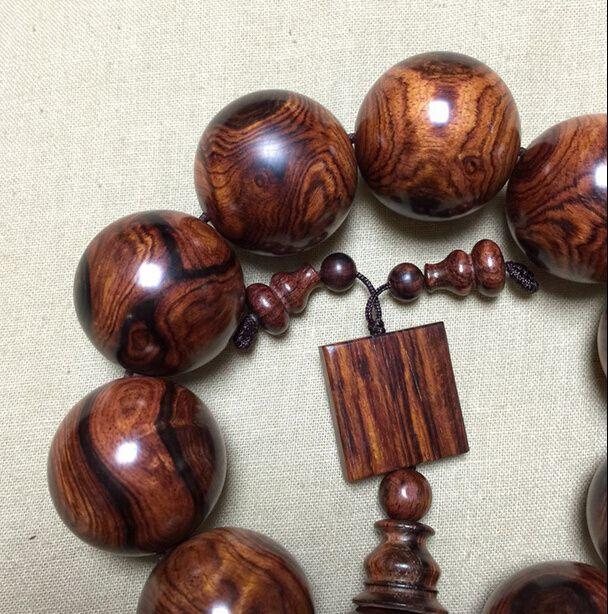 海南黄花梨老料黑线鬼脸2.5手串_海南黄花梨老