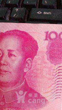 2005版人民币毛泽东头像上的头发上有深红的