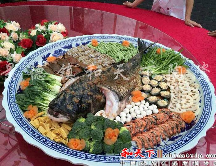 找温州酒楼用的装菜圆盘大盘菜大盘子_找温州