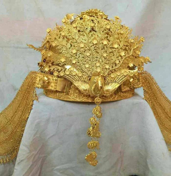 唐代纯金王冠凤冠金印_唐代纯金王冠凤冠金印