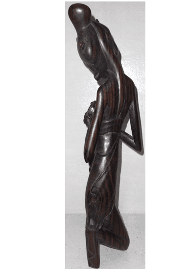 印尼黑檀人物雕像【50厘米】_印尼黑檀人物雕