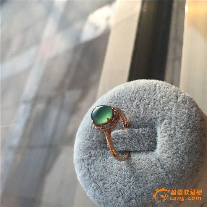 联盟【翡翠A货18K金钻玻璃种戒指】_联盟【