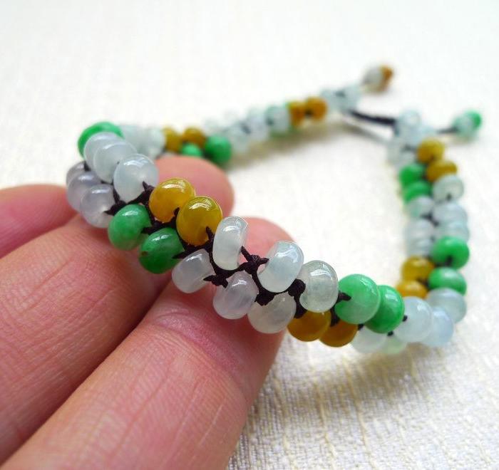 【联盟】A货翡翠三彩精致水润玉手链_【联盟