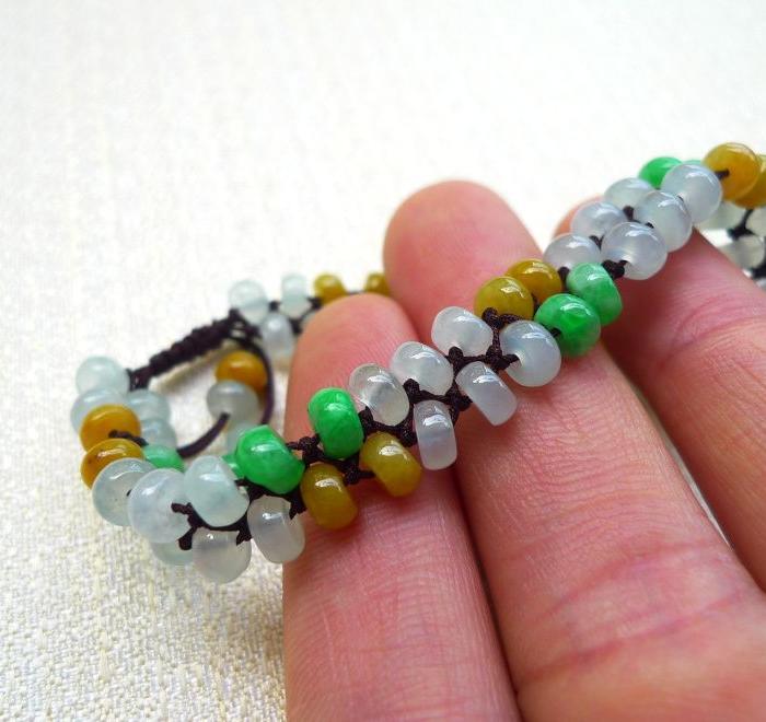 【联盟】A货翡翠三彩精致水润玉手链_【联盟