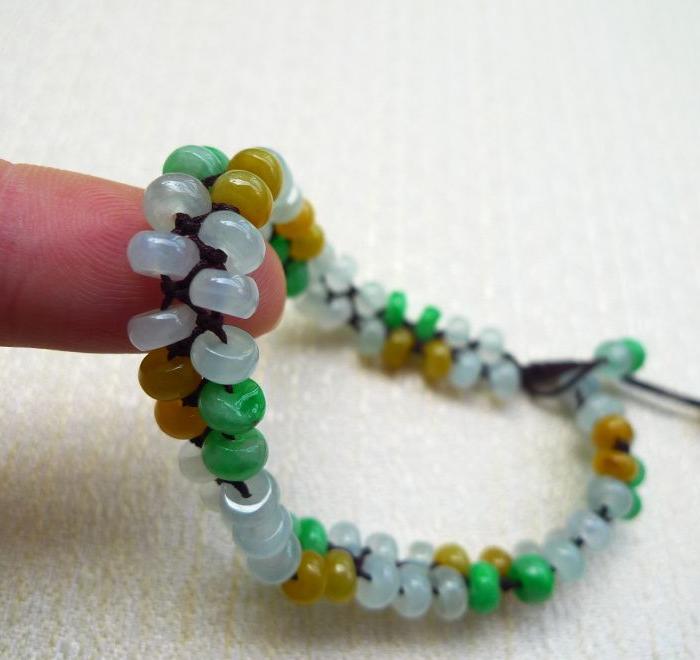 【联盟】A货翡翠三彩精致水润玉手链_【联盟