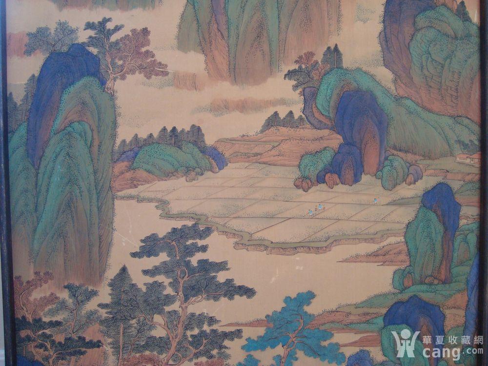 清吴历的绢本设色青绿山水画_清吴历的绢本设