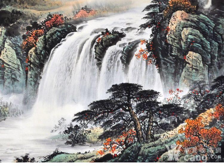 徐云峰 泰山国画聚宝盆旭日东升风水画_徐云峰