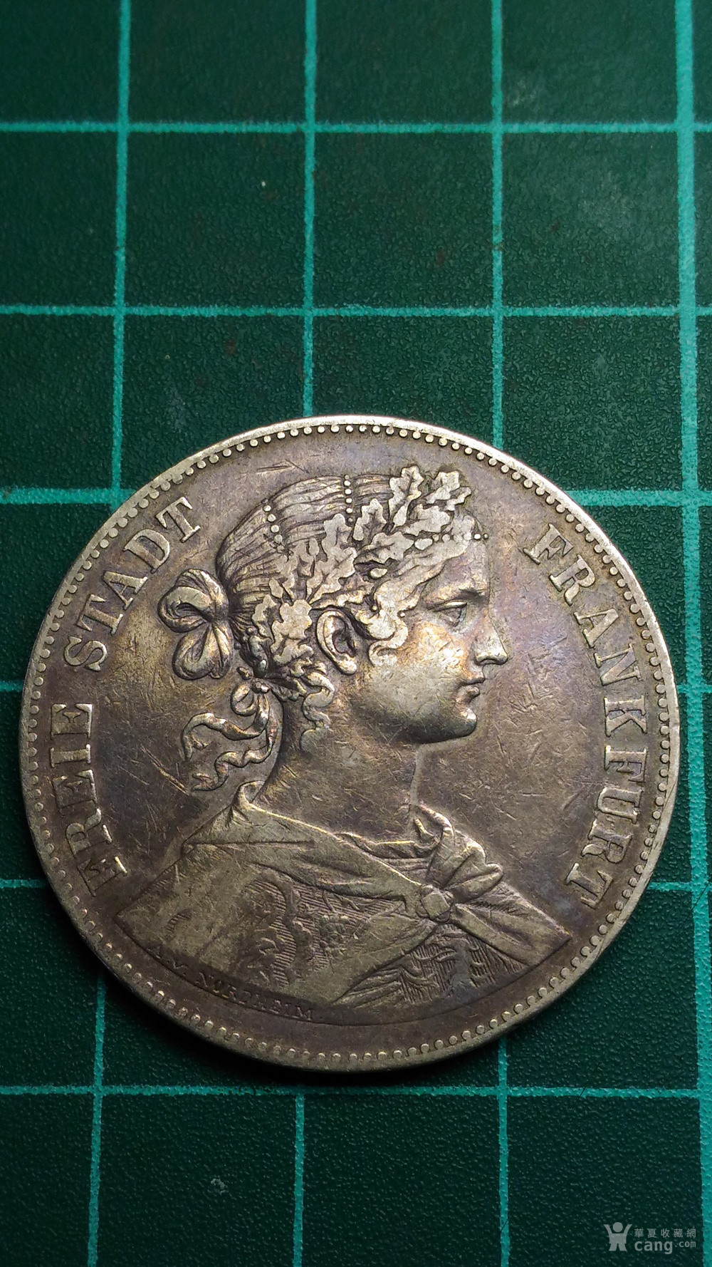 1859年德Frankfurt 1 Thaler银币