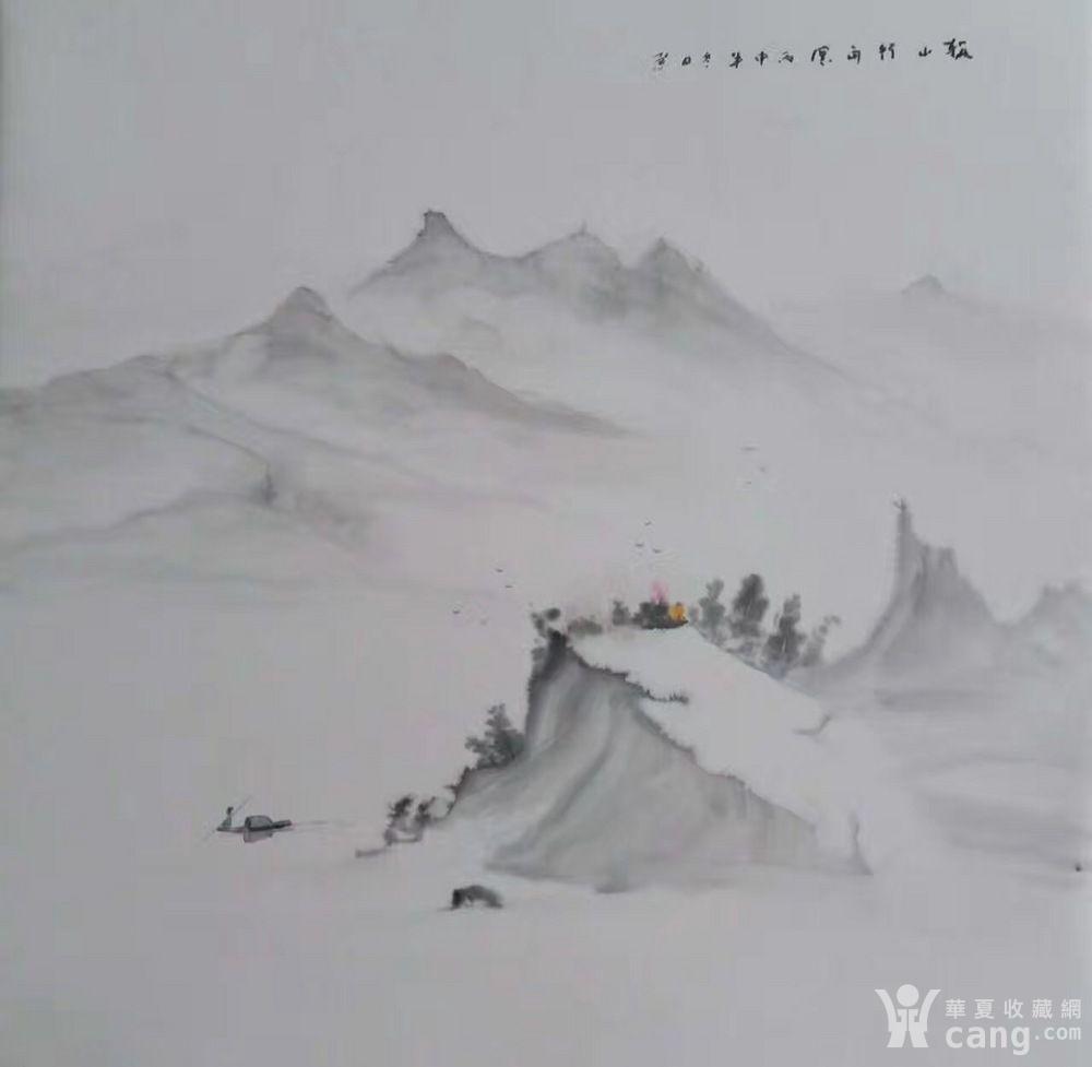 亚麻布国画第一人冯少帅老师禅意画_亚麻布国