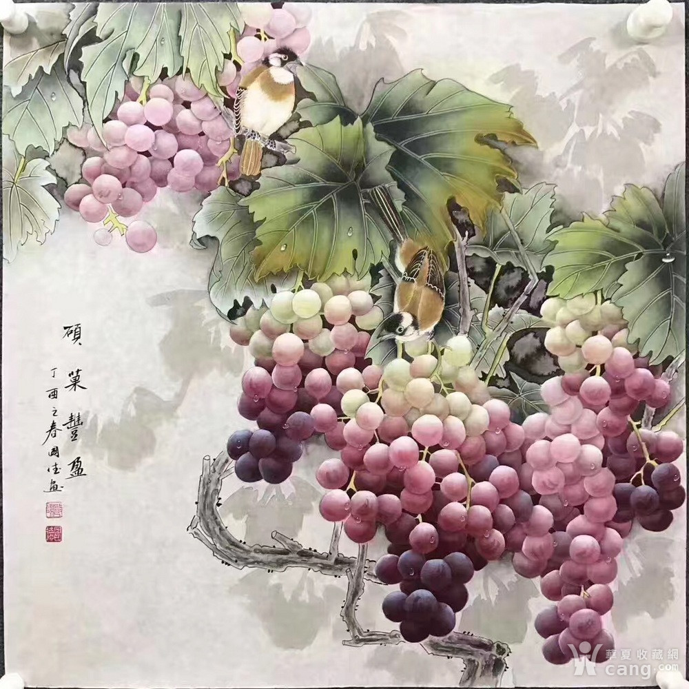 著名工笔画家欧阳国德老师最新葡萄精品