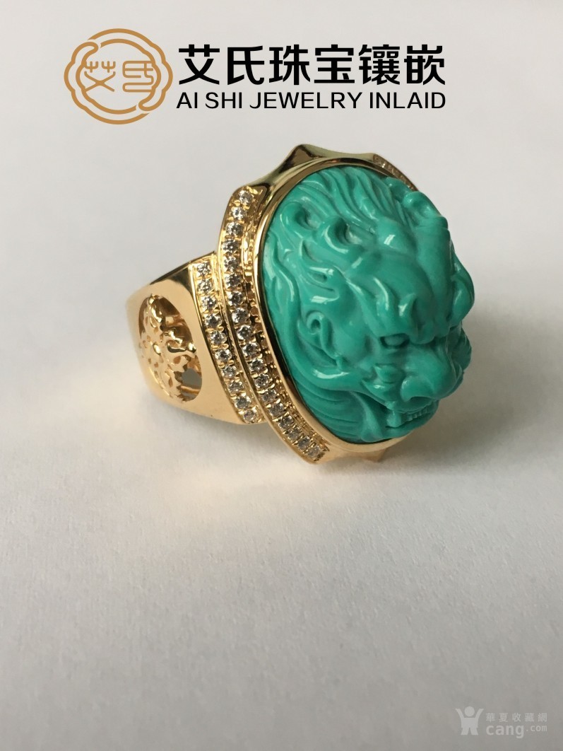 绿松石18K金戒指镶钻款式 绿松石一克多少钱