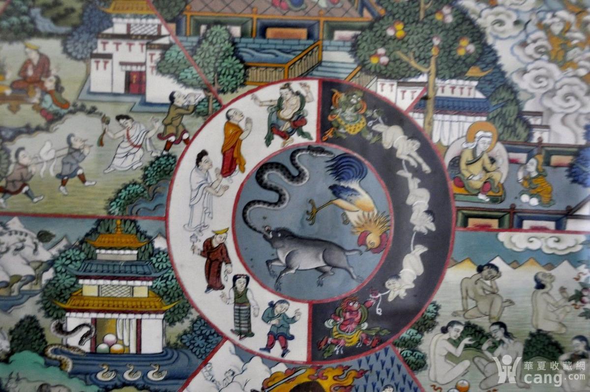 晚清六道轮回唐卡画工极精细