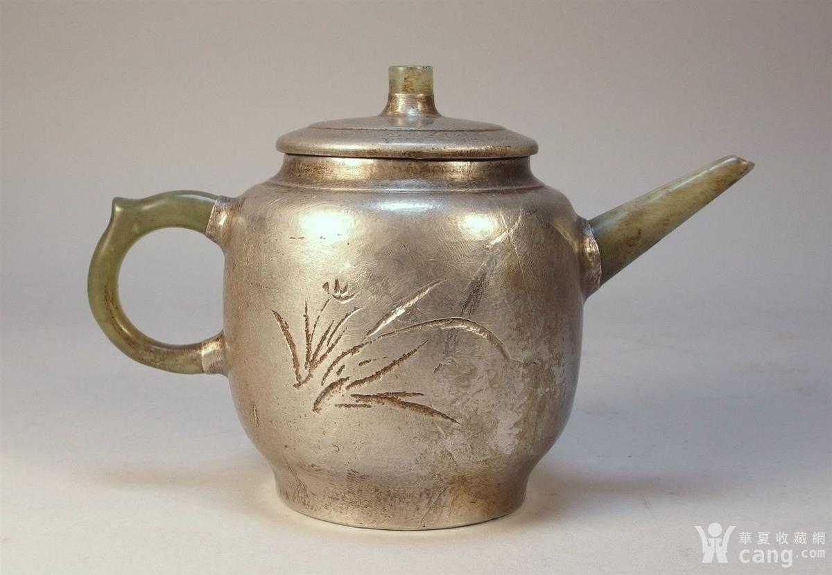 清晚期"俞锡山制"款包锡紫砂壶_鉴定频道_华夏收藏网