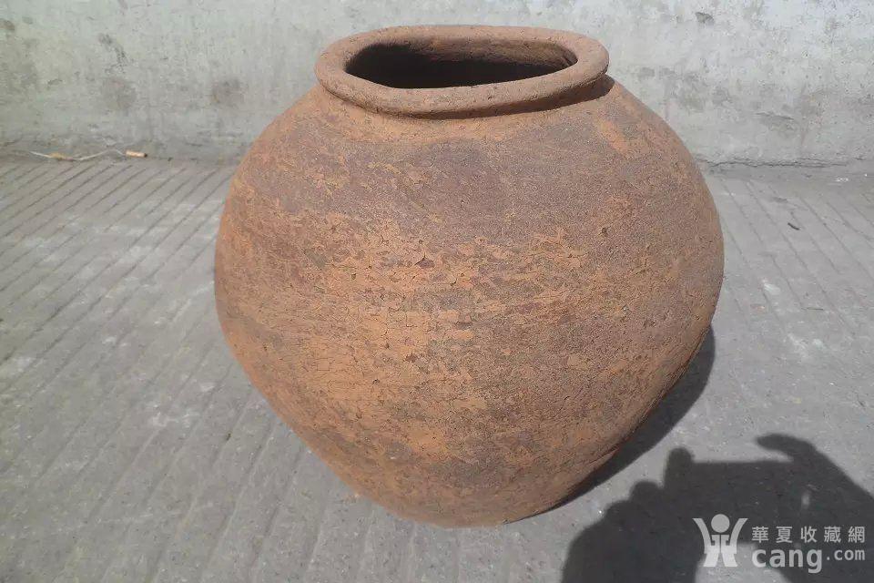 夹砂绳纹红陶大罐_鉴定频道_华夏收藏网
