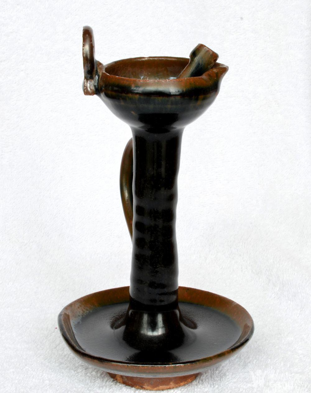 耀州黑釉小油灯_鉴定频道_华夏收藏网