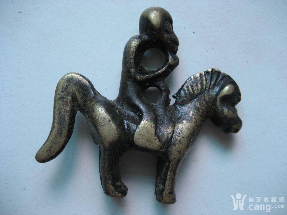 清马上封侯铜挂件