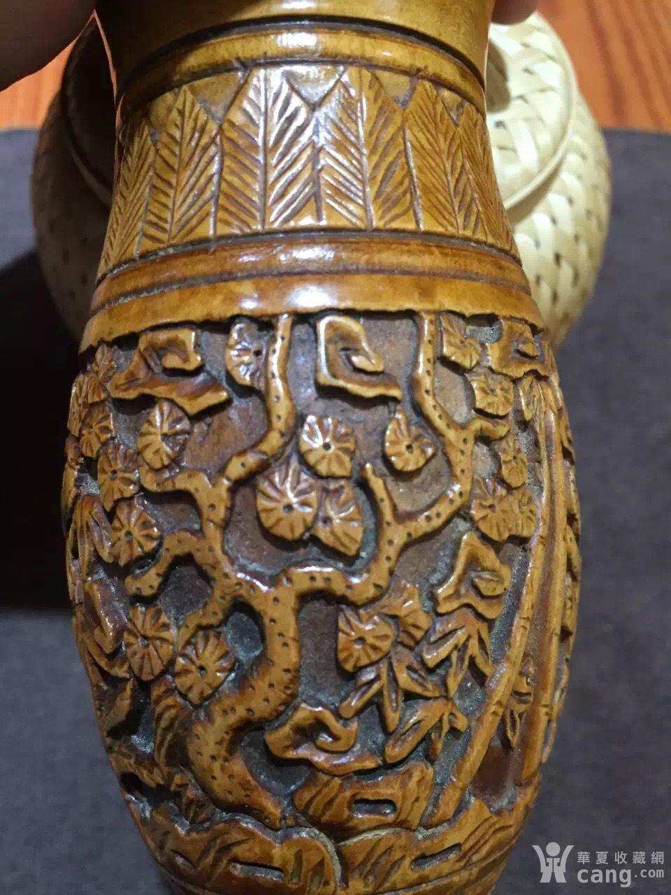 清代木雕蝈蝈罐