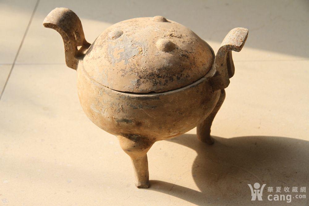 灰胎三足陶鼎_鉴定频道_华夏收藏网