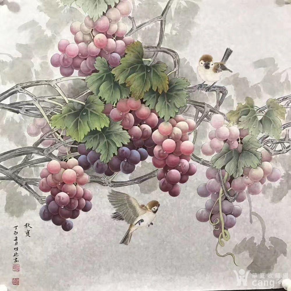 著名工笔画家欧阳国德老师最新葡萄精品