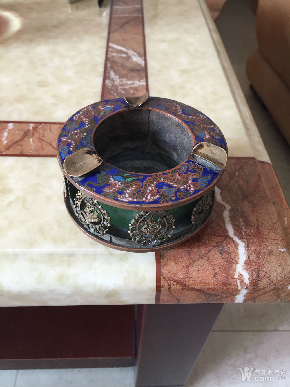 清晚期乾隆年制烟灰缸_鉴定频道_华夏收藏网