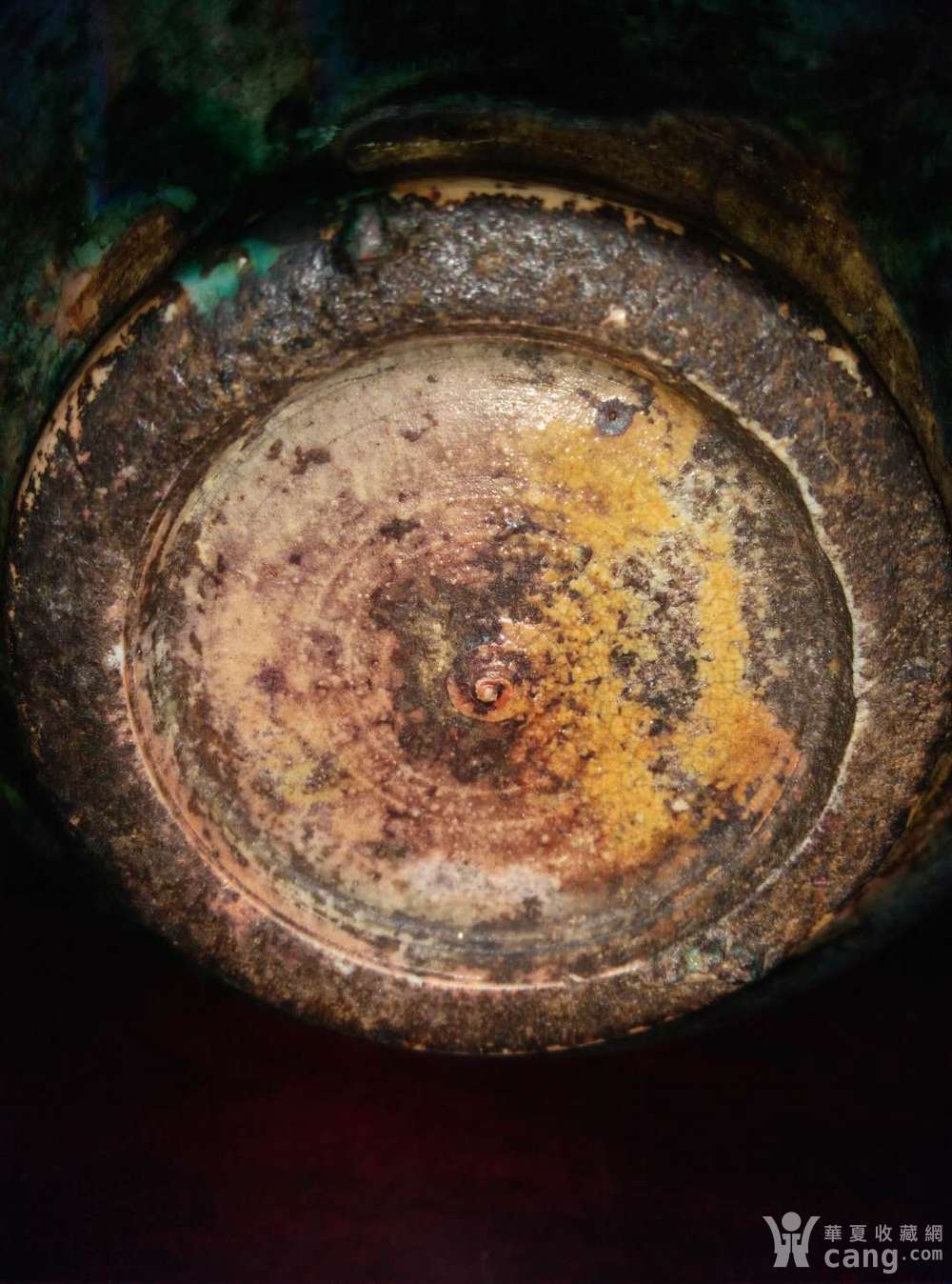 元代绿釉鸡首壶