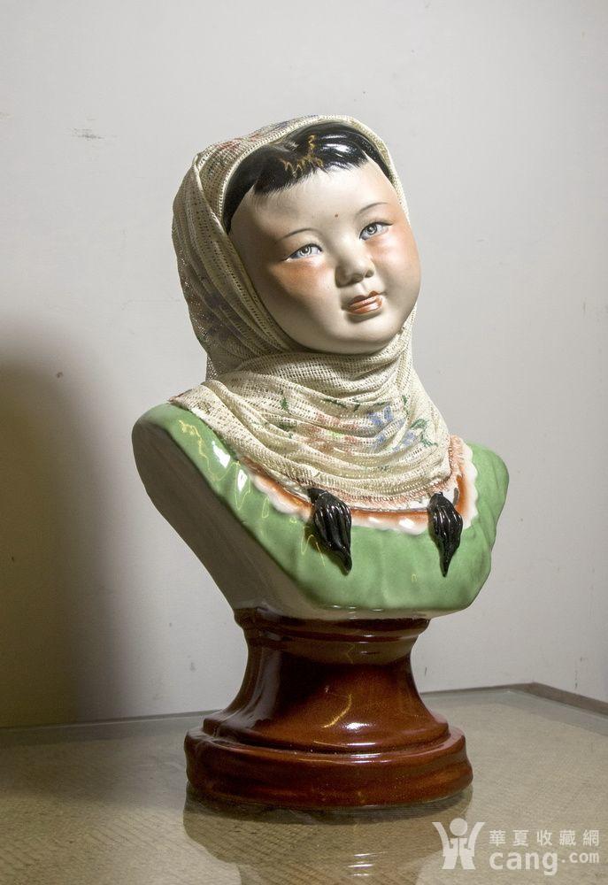曾山东 瓷塑披纱少女 _鉴定频道_华夏收藏网