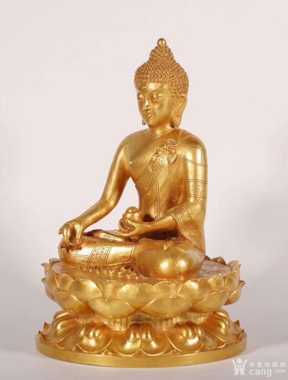 纯金药师佛造像 _鉴定频道_华夏收藏网